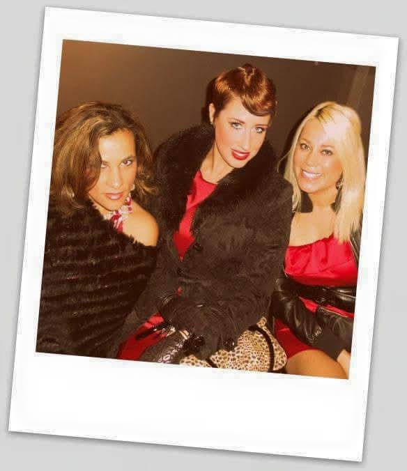 Kylie with friends on a night out