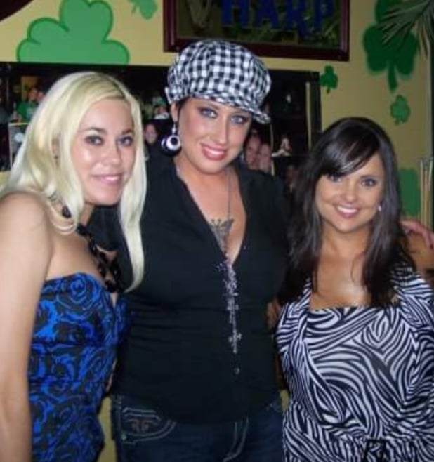 Kylie surrounded by friends